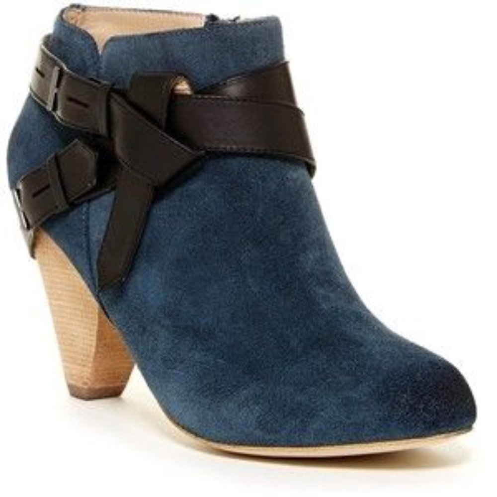 Matt Bernson Coup D'etat Blue Suede Bootie